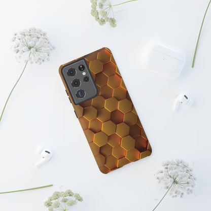 Hexagonal pattern - Gold - Tough Cases