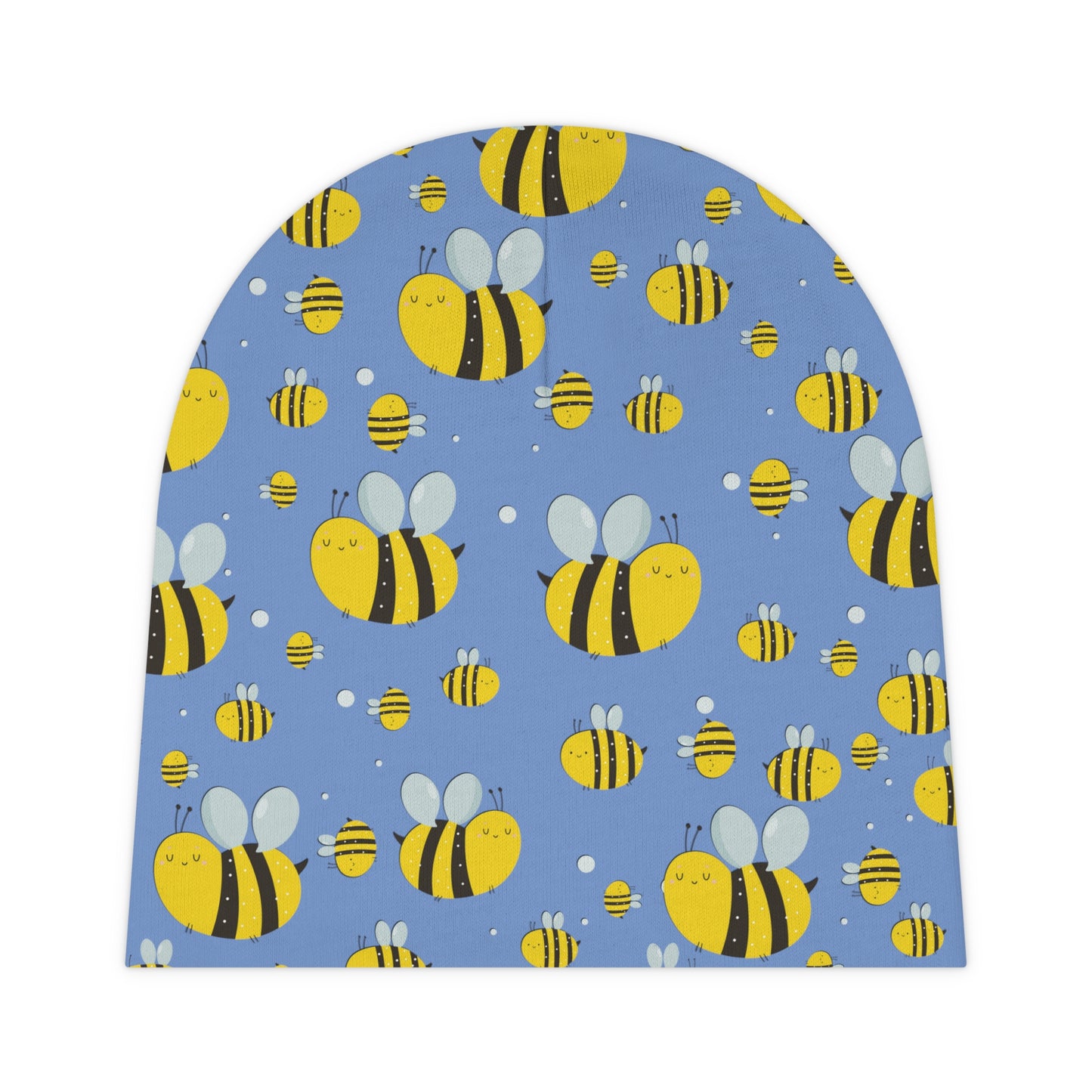 Lots of Bees - Fennel Flower 74a6ff - Baby Beanie (AOP)
