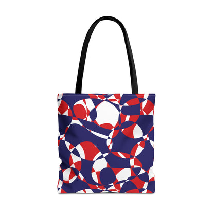 Scarlet Symphony and Sapphire Swirl Got Together - White - Tote Bag