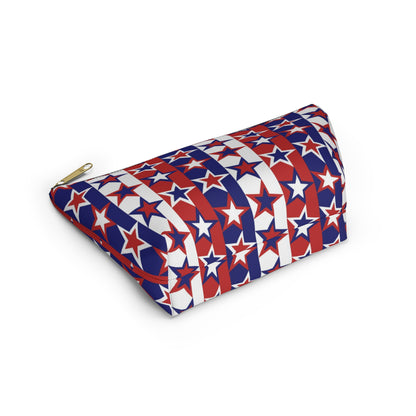 Red White and Blue Stars - Stripes - Accessory Pouch w T-bottom