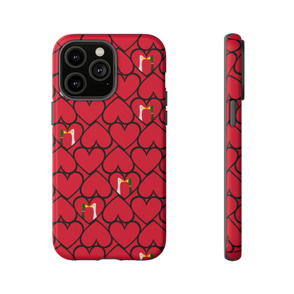 Ducks in hearts - Fire Engine Red c8092e - Tough Cases