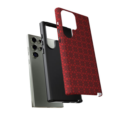 Vibrant Kaleidoscope - Black - Scarlet - Tough Cases