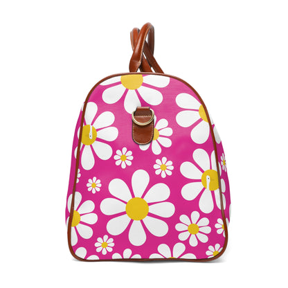 Ducks in Daisies - Mean Girls Lipstick ff00a8 - Waterproof Travel Bag