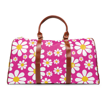 Ducks in Daisies - Mean Girls Lipstick ff00a8 - Waterproof Travel Bag