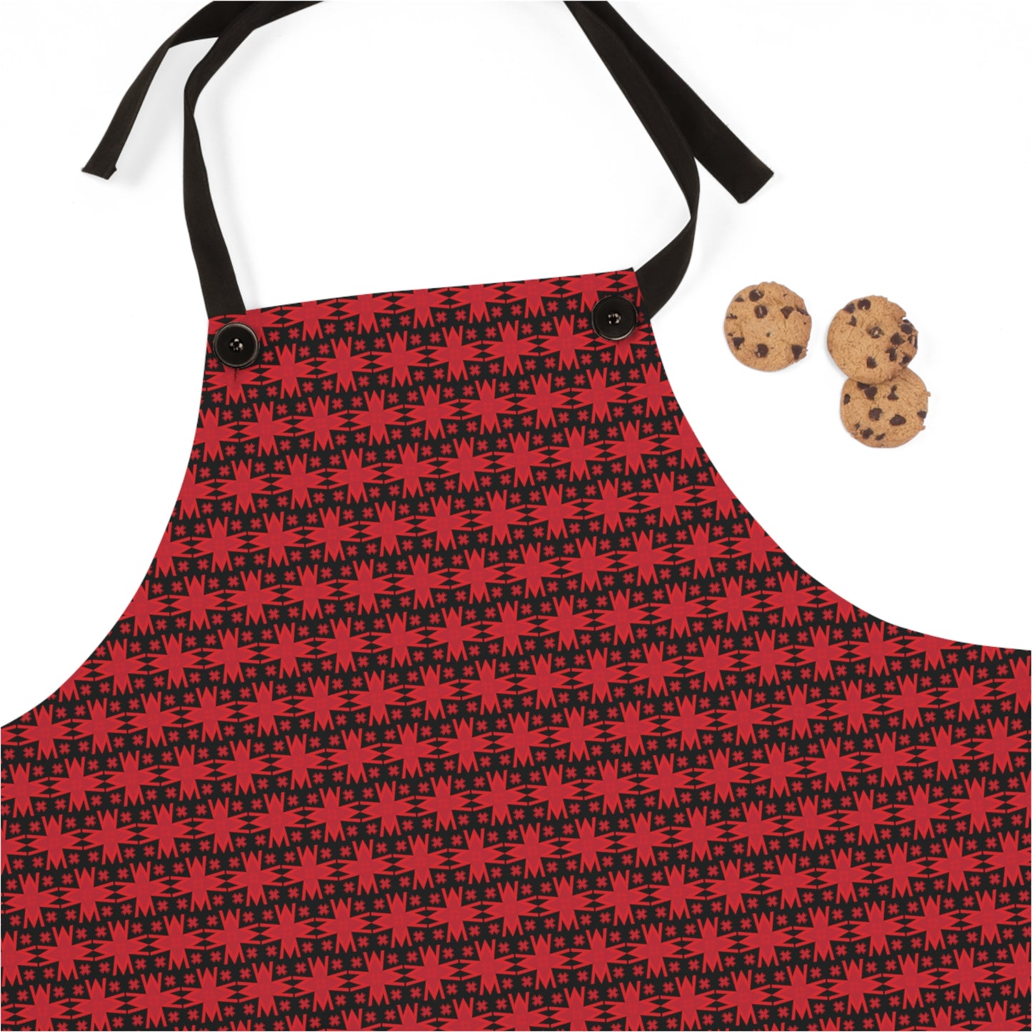 Letter Art - M - Red - Black 000000 - Apron