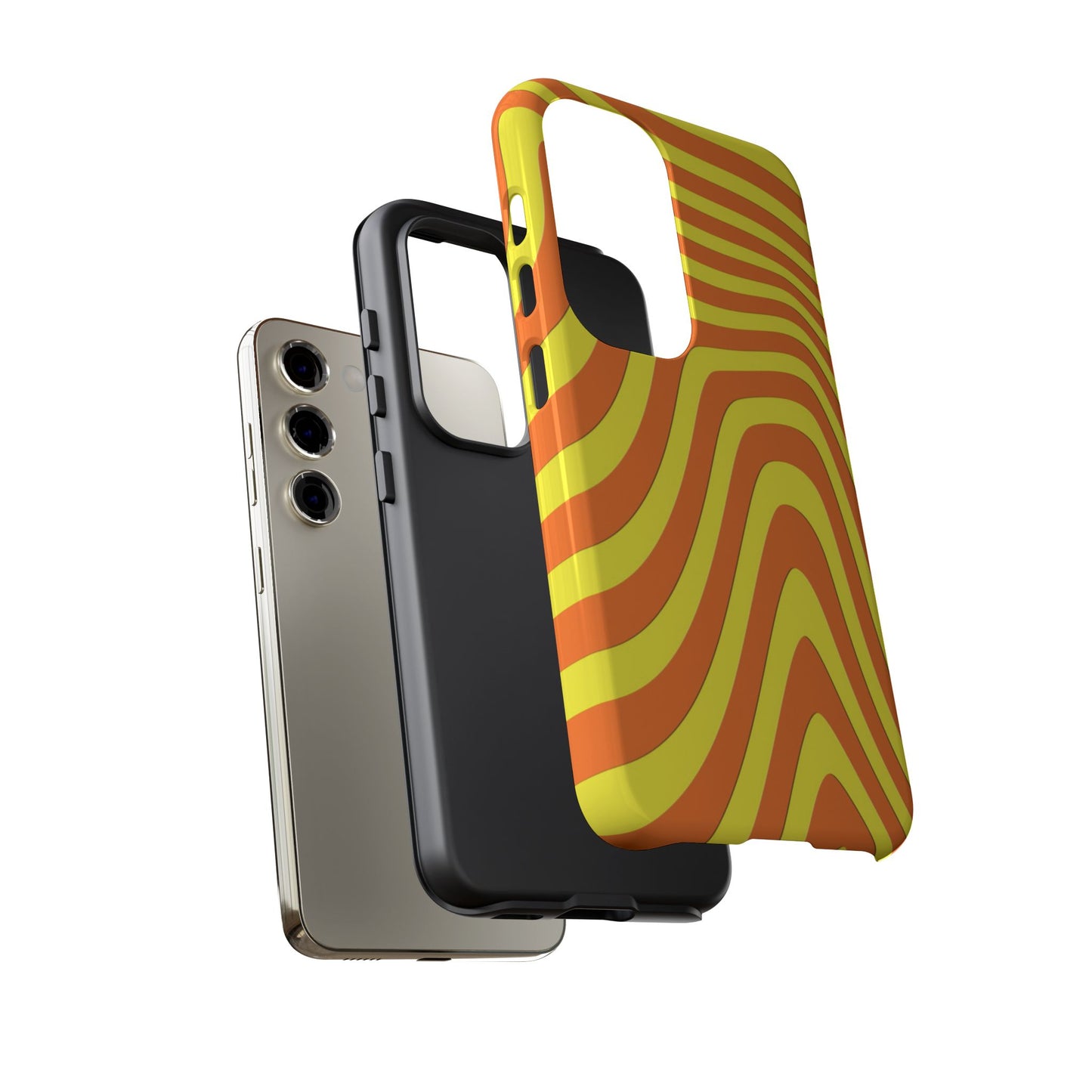 Retro wavy - Yellow and Orange - Tough Cases