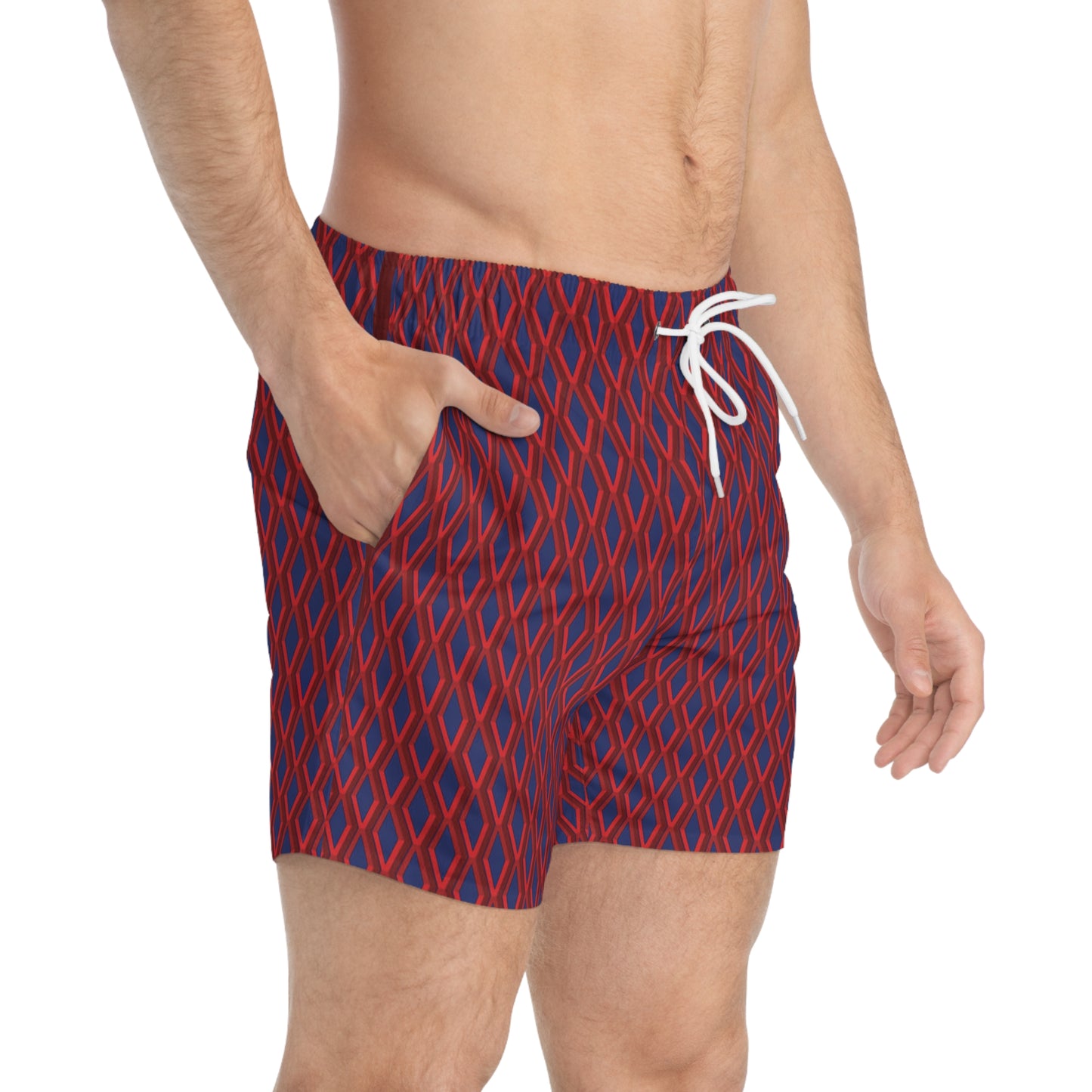 Diamond Geometric pattern2 - 002a73 - Swim Trunks