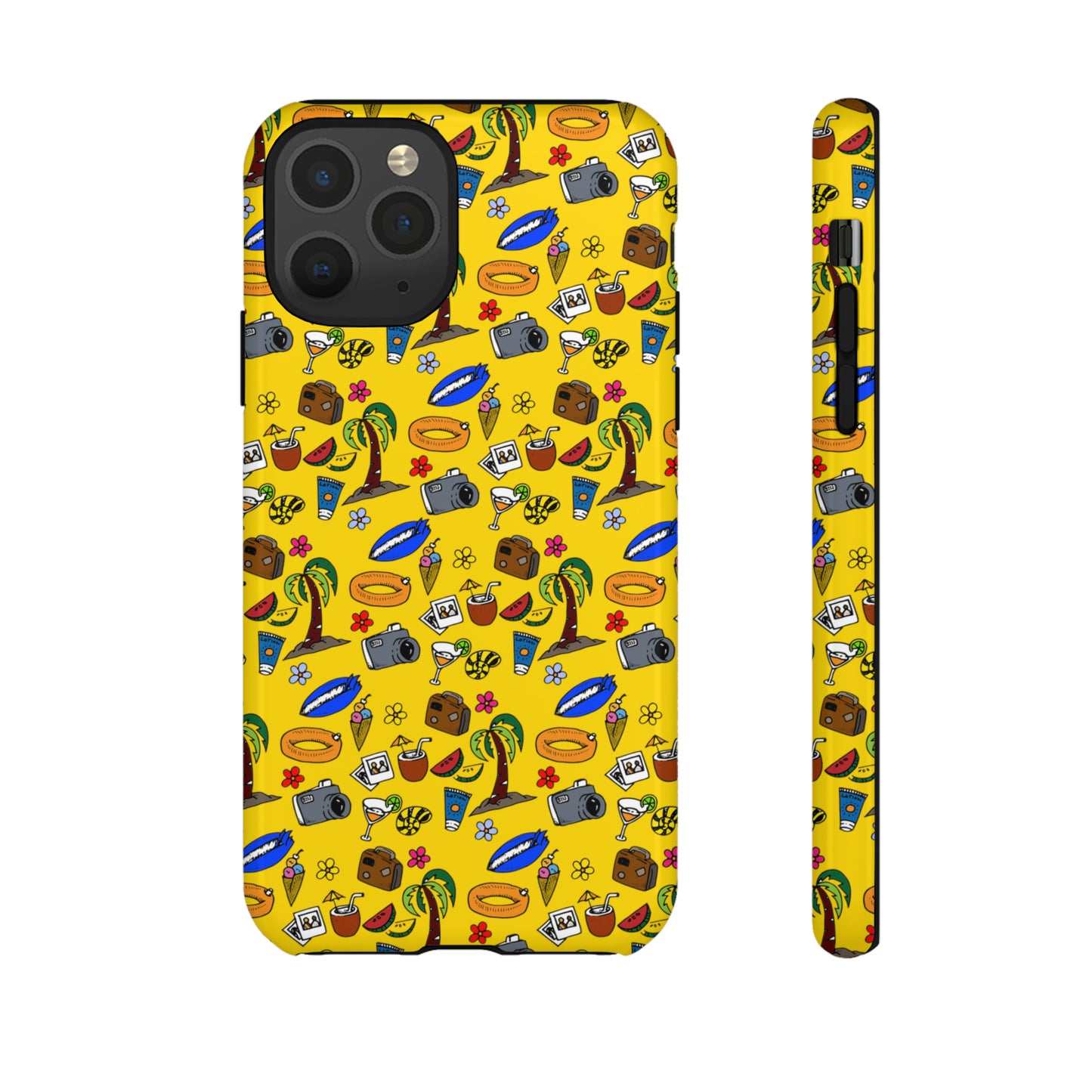 Summer doodles - yellow ffd800 - Tough Cases