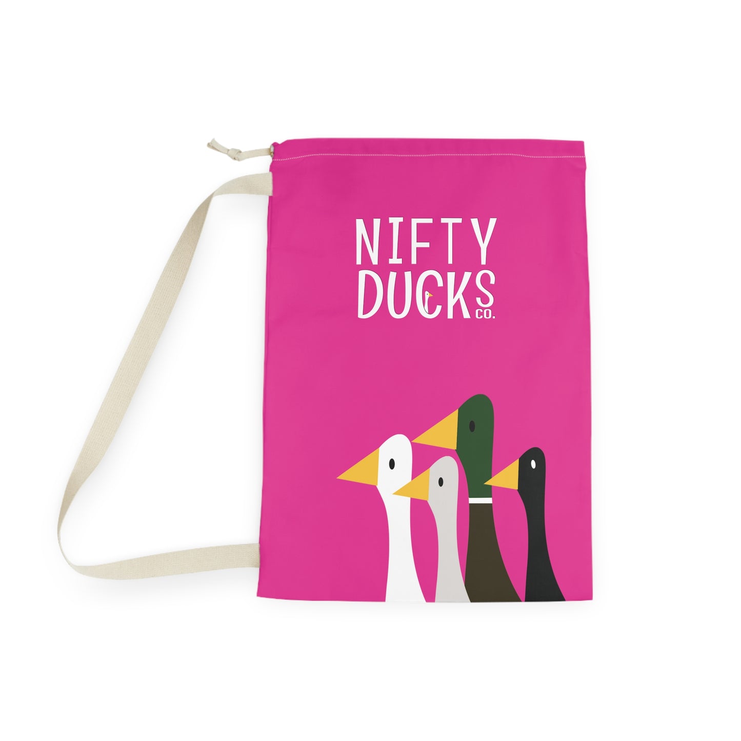 Nifty Ducks Co. Logo2 - Mean Girls Lipstick ff00a8 - Laundry Bag