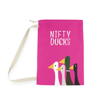 Nifty Ducks Co. Logo2 - Mean Girls Lipstick ff00a8 - Laundry Bag