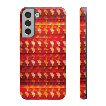 Geometric Flame - Red Triangles - Boston University Red d00000 - Tough Cases