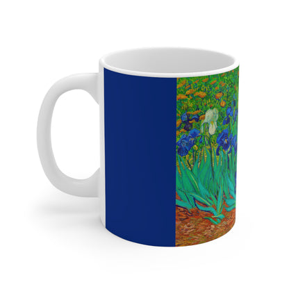 Irises - 1889 - van Gogh - Smalt 002e86 - Mug 11oz