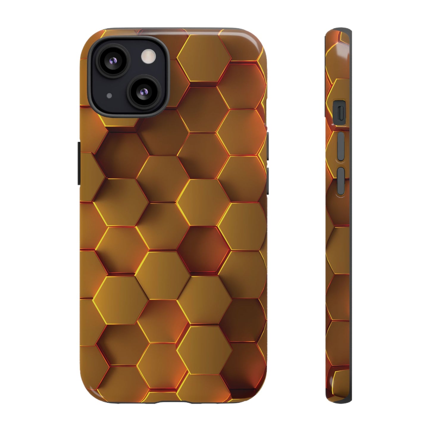 Hexagonal pattern - Gold - Tough Cases