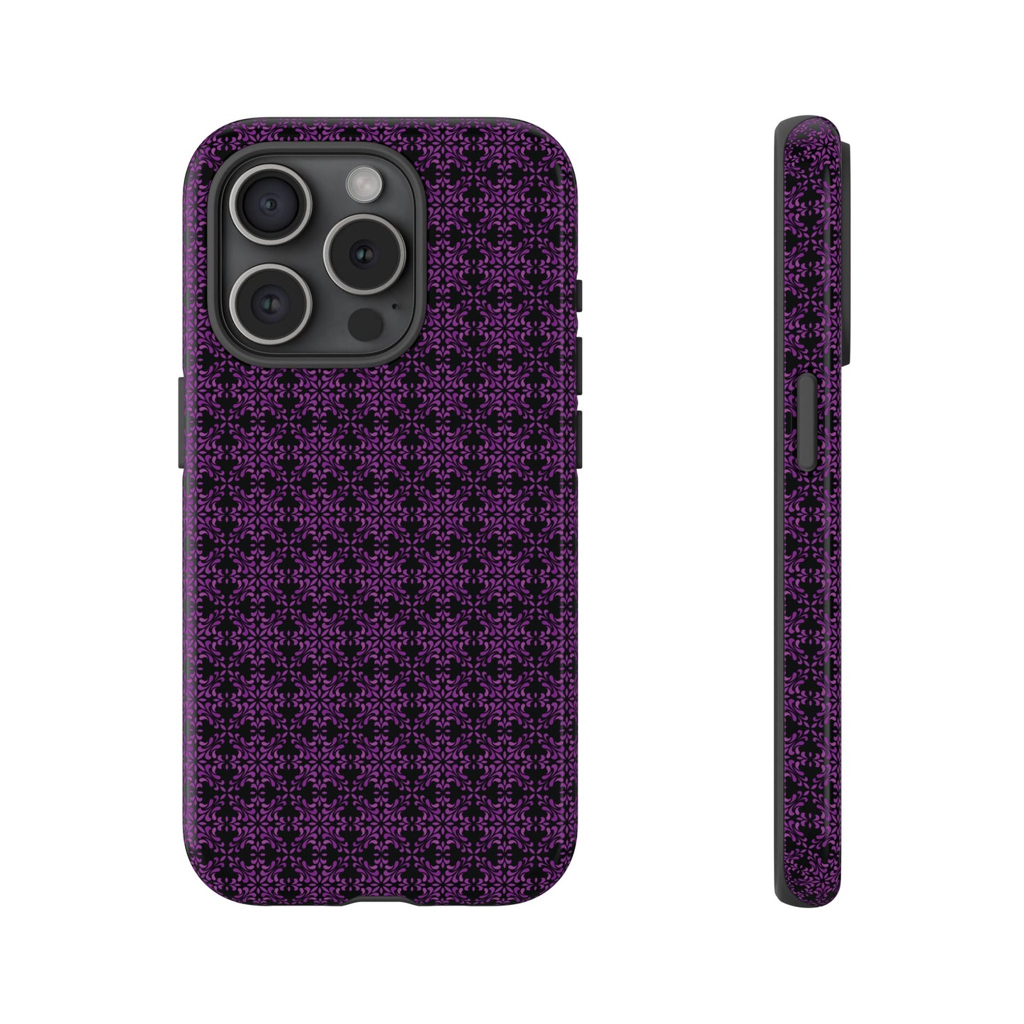 Vibrant Kaleidoscope - Purple - Black - Tough Cases