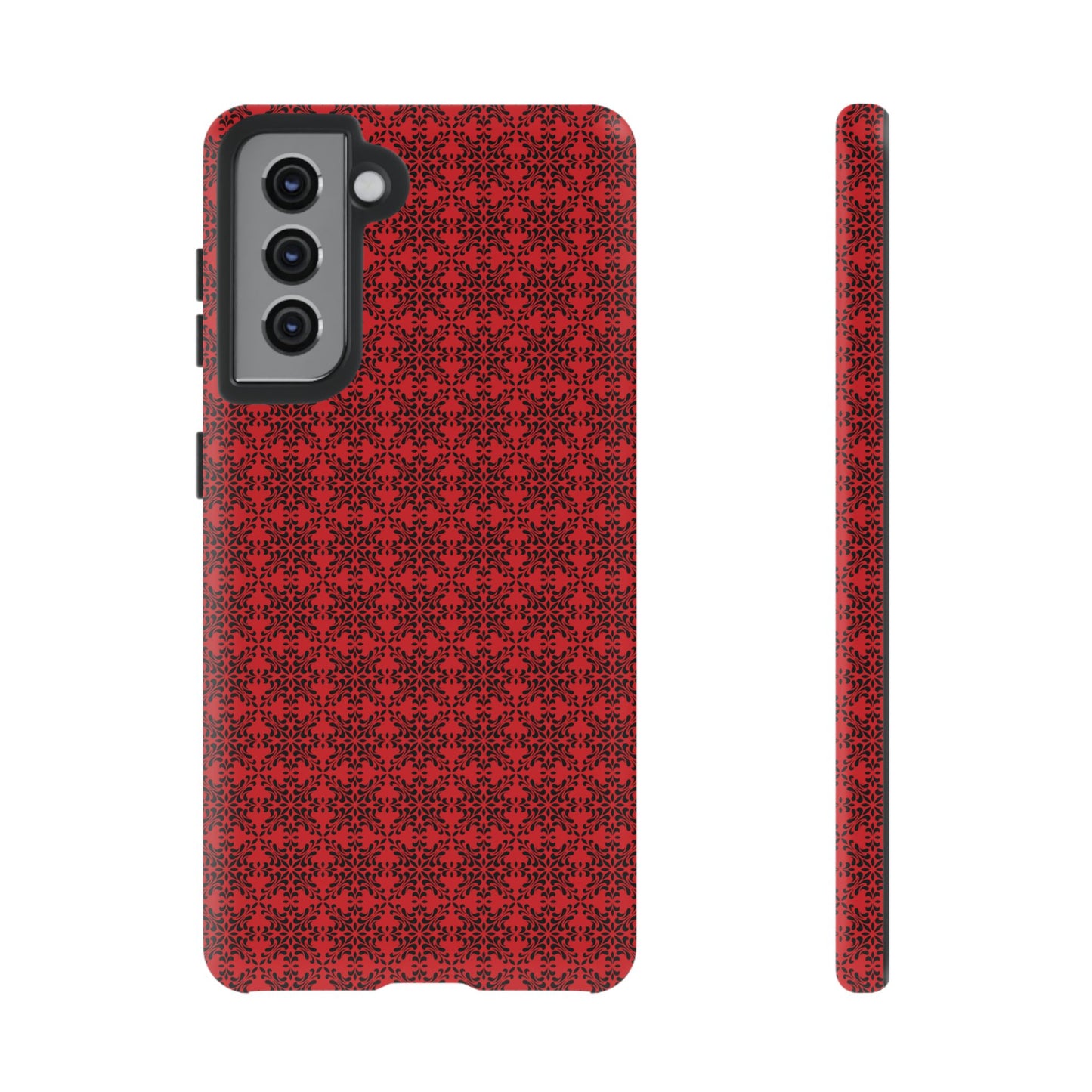 Vibrant Kaleidoscope - Black - Scarlet - Tough Cases