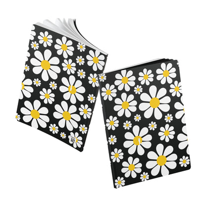 Ducks in Daisies - Black 000000 - Softcover Journal