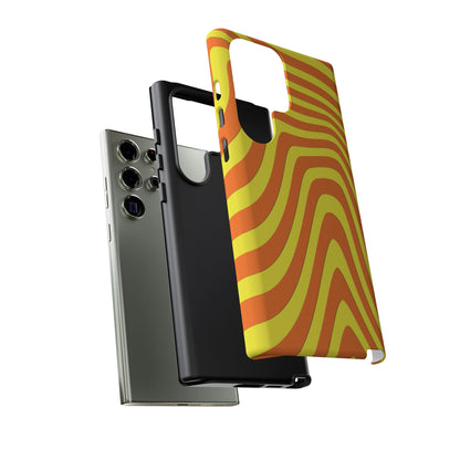 Retro wavy - Yellow and Orange - Tough Cases