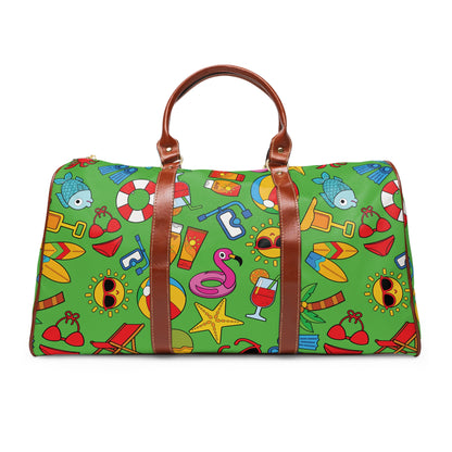 Summer Vibes - Bright Apple Green 56BD00 - Waterproof Travel Bag