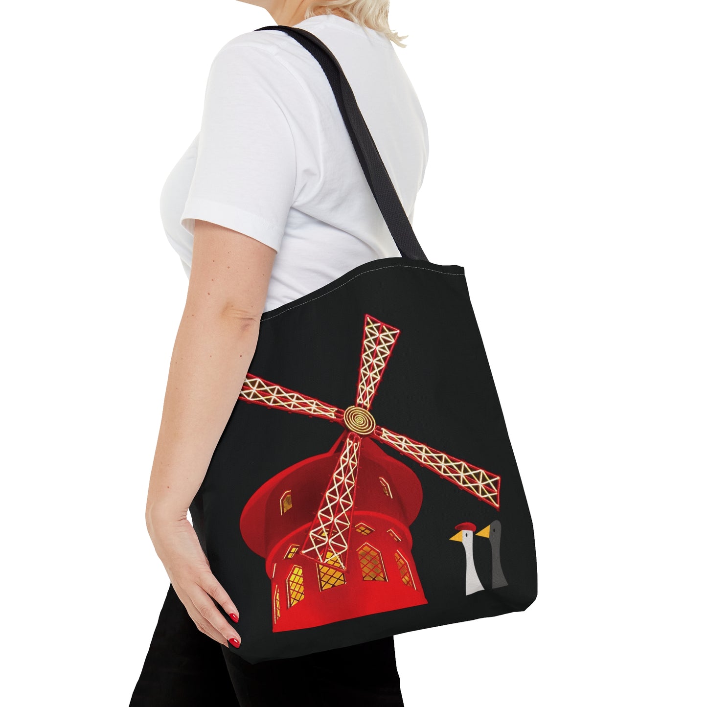 Ducks Visit Moulin Rouge - Black 000000 - Tote Bag