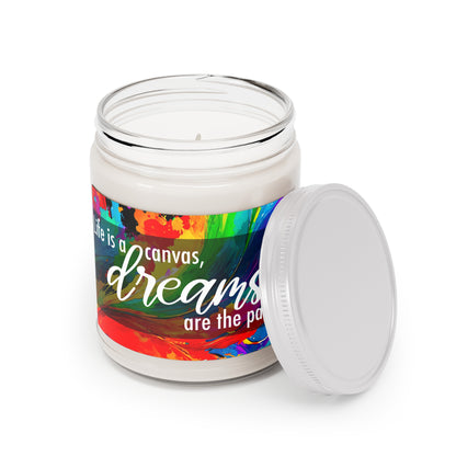 Life is a canvas Dreams are the paint - Black 000000 - Scented Candles, 9oz