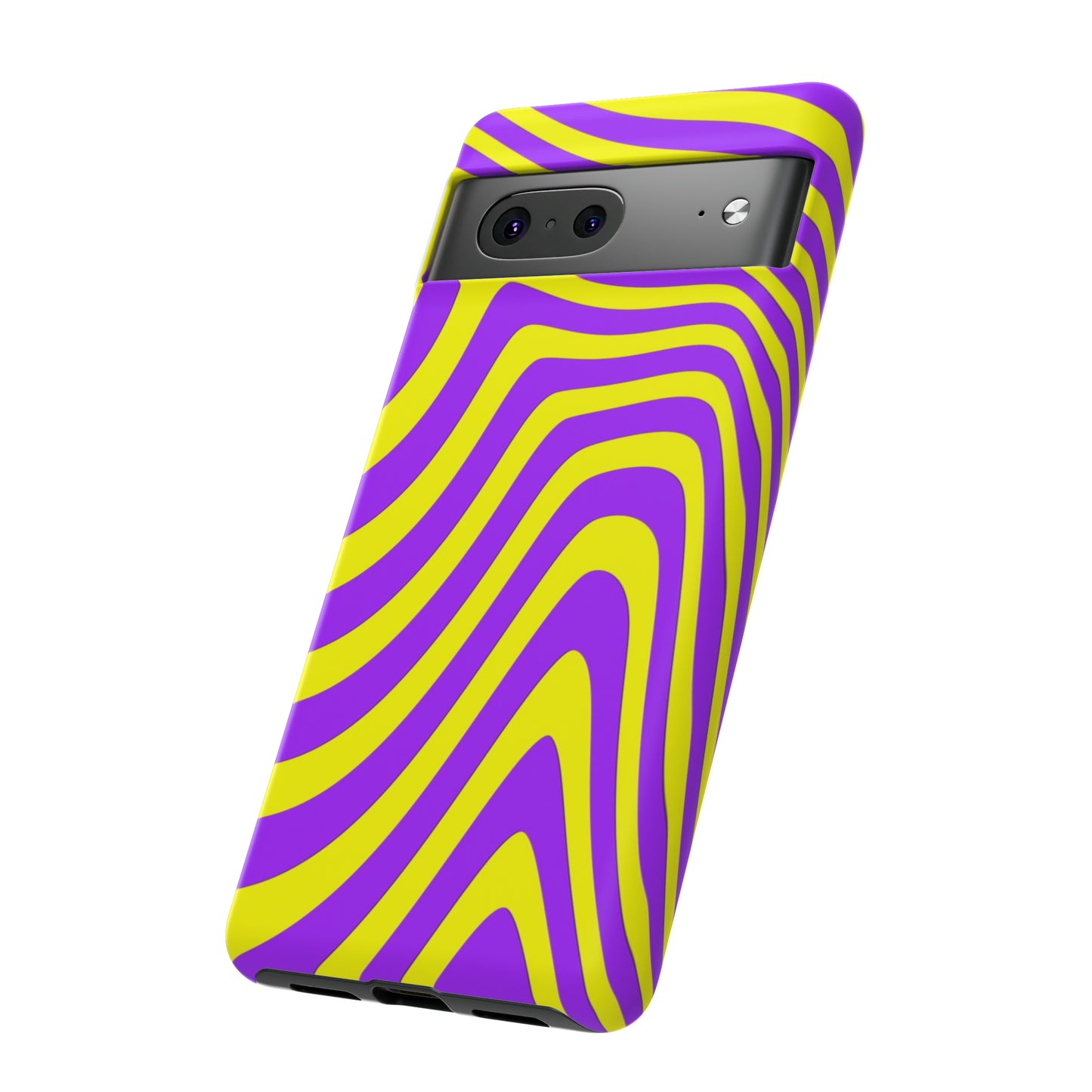 Retro wavy - yellow and purple - Tough Cases