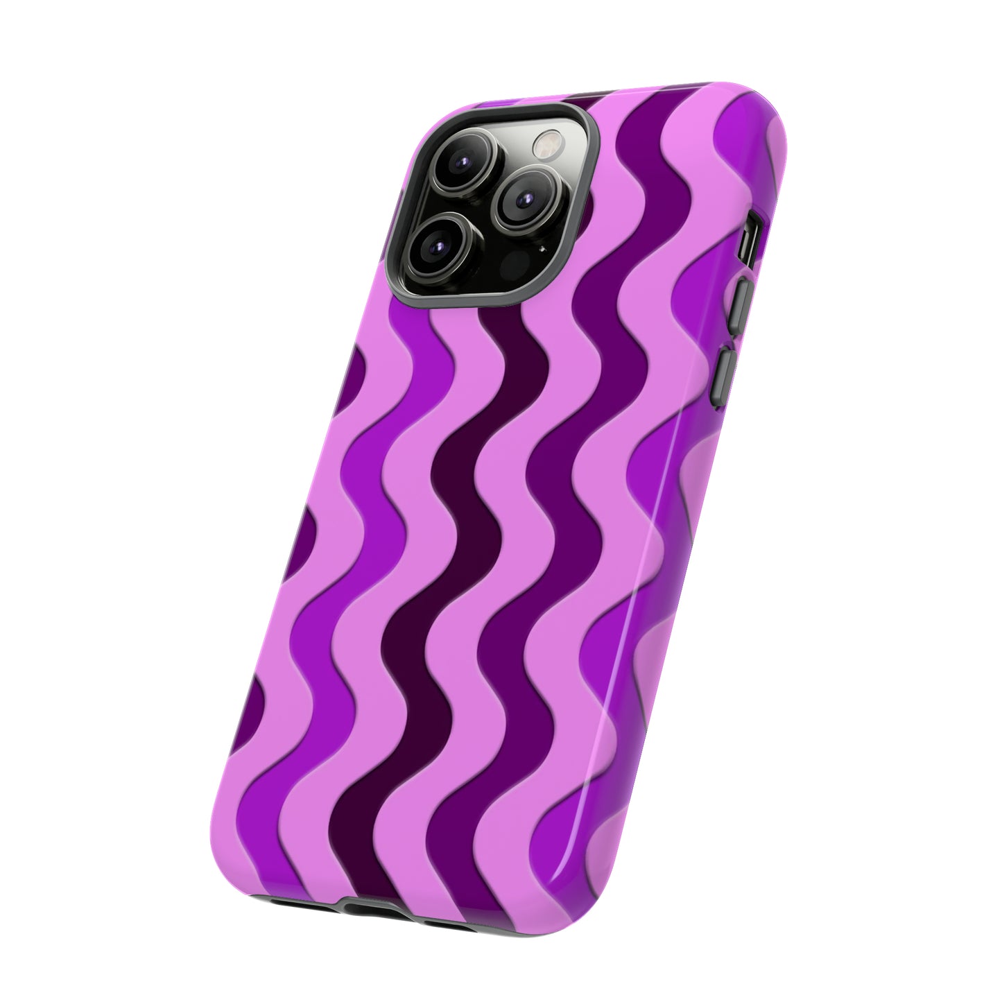 Vertical retro wavy purple and pink - Tough Cases