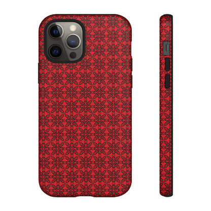 Vibrant Kaleidoscope - Black - Scarlet - Tough Cases