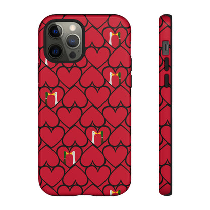 Ducks in hearts - Fire Engine Red c8092e - Tough Cases