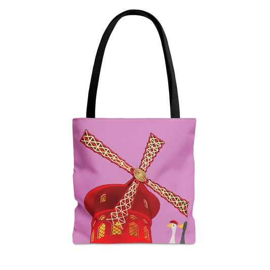 Ducks Visit Moulin Rouge - Fuschia Pink ff8eff - Tote Bag