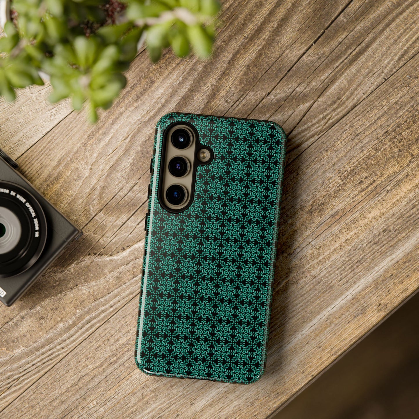 Vibrant Kaleidoscope - Turquoise - Black - Tough Cases