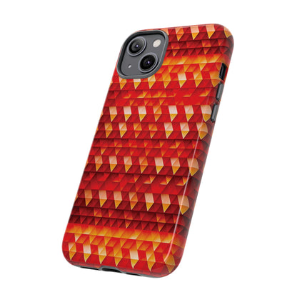 Geometric Flame - Red Triangles - Boston University Red d00000 - Tough Cases