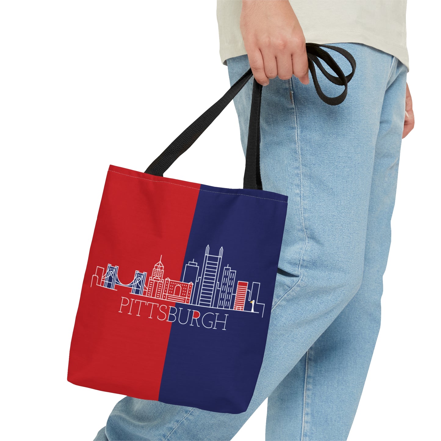 Pittsburgh - Red White and Blue City series - Logo - Tote Bag