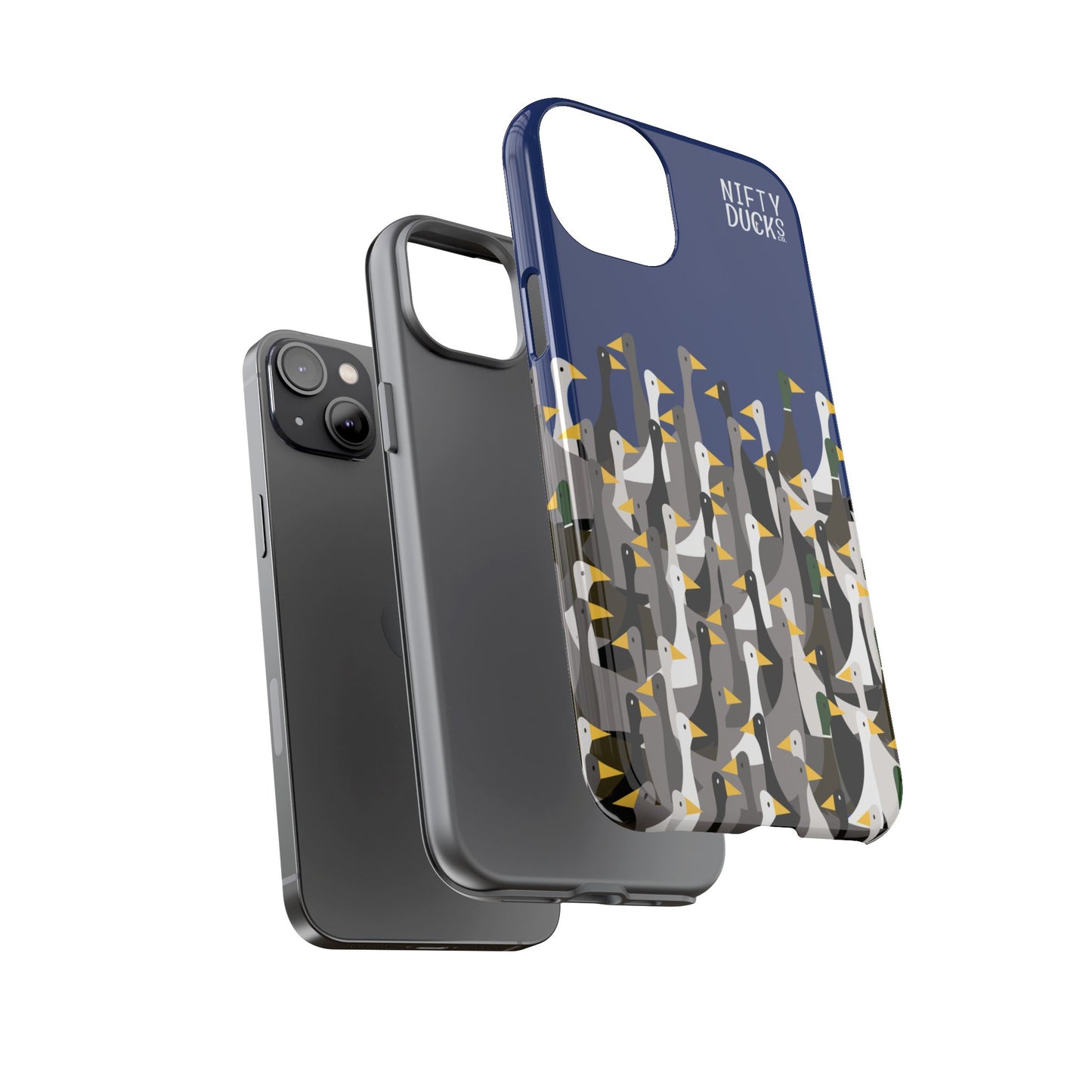 That is a LOT of ducks - Logo - Blue 003377 - Tough Cases