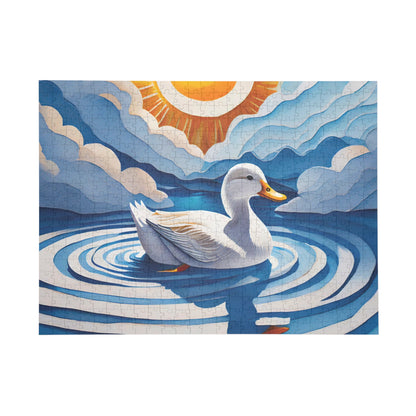 Duck in water with bright sun - Puzzle (500, 1000-Piece)