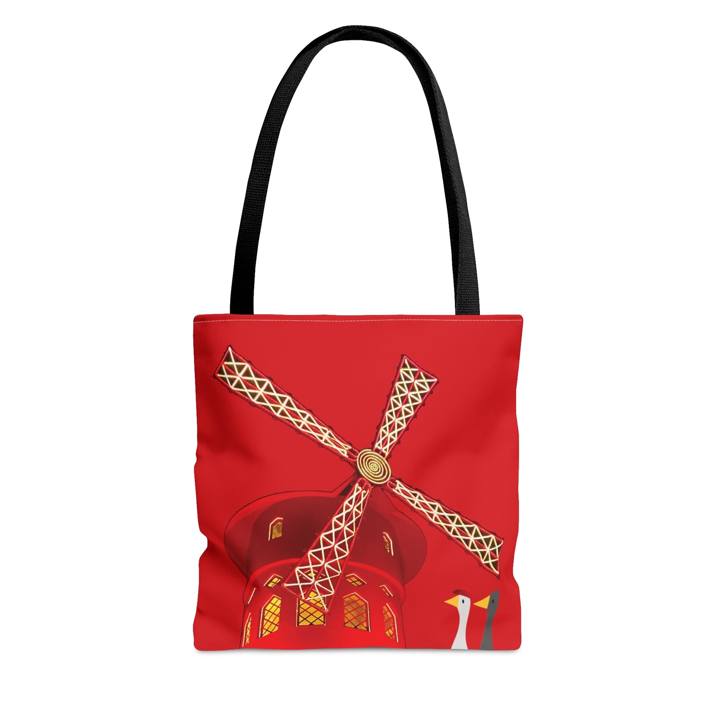 Ducks Visit Moulin Rouge - Scarlet de0000 - Tote Bag