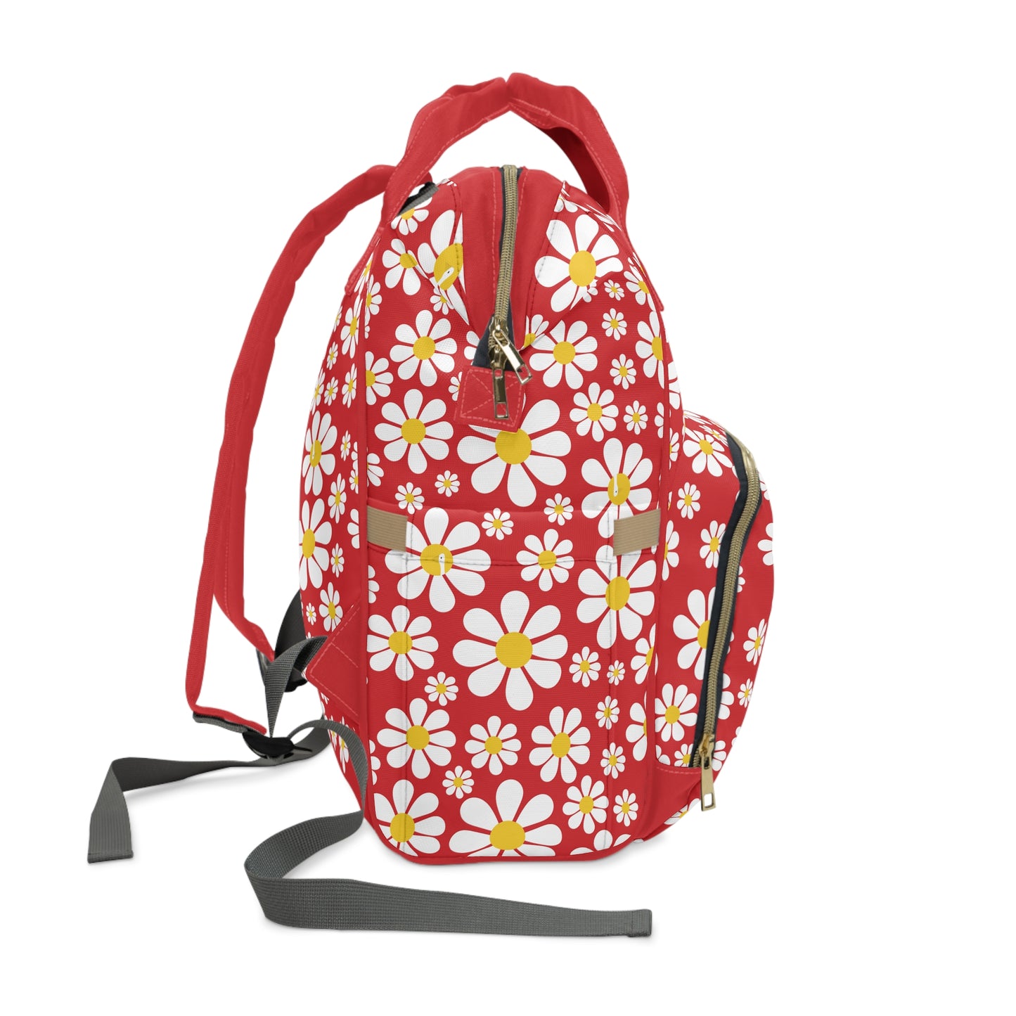 Ducks in Daisies - Scarlet de0000 - Multifunctional Diaper Backpack