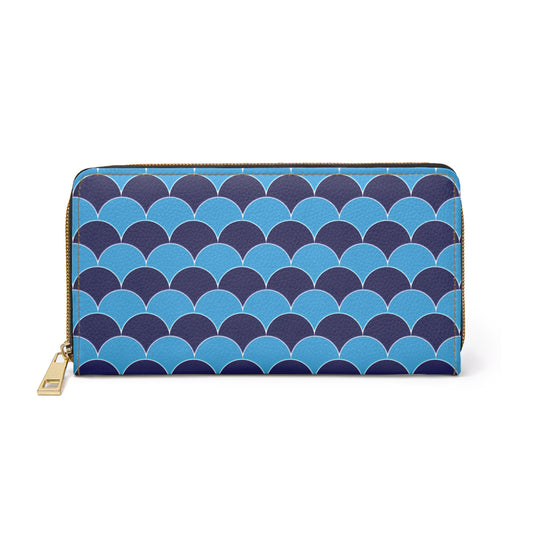 Blue Fans - Azure 0080FF - Zipper Wallet