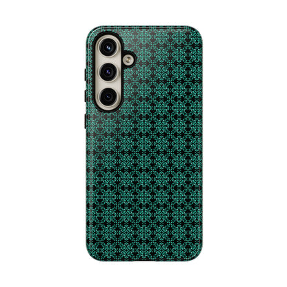 Vibrant Kaleidoscope - Turquoise - Black - Tough Cases