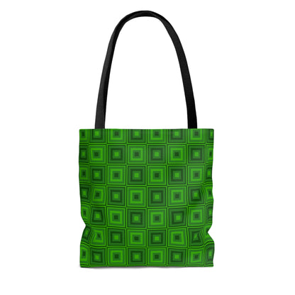 Lincoln Green - Yellow Green Squares - Tote Bag