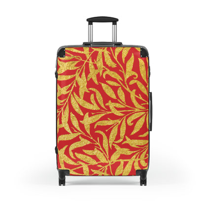 Gold Leaves - Scarlet - Suitcases