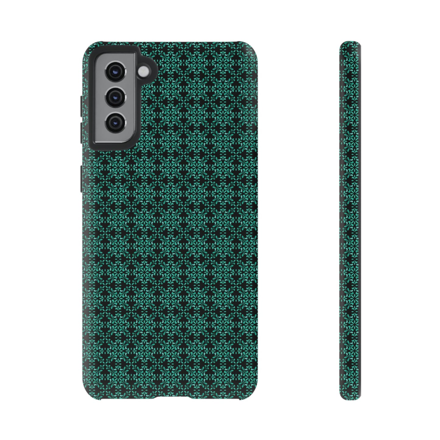 Vibrant Kaleidoscope - Turquoise - Black - Tough Cases