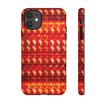 Geometric Flame - Red Triangles - Boston University Red d00000 - Tough Cases