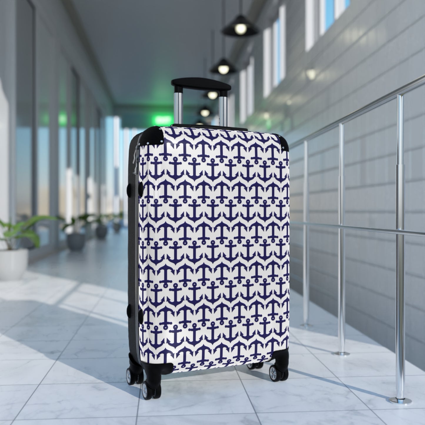 Anchors Away - Blue - White - Suitcases