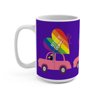 Ducks delivering a lot of love - Pride - Purple Heart 5412AB - Mug 15oz