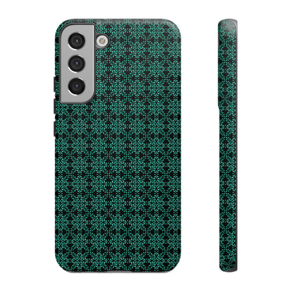 Vibrant Kaleidoscope - Turquoise - Black - Tough Cases