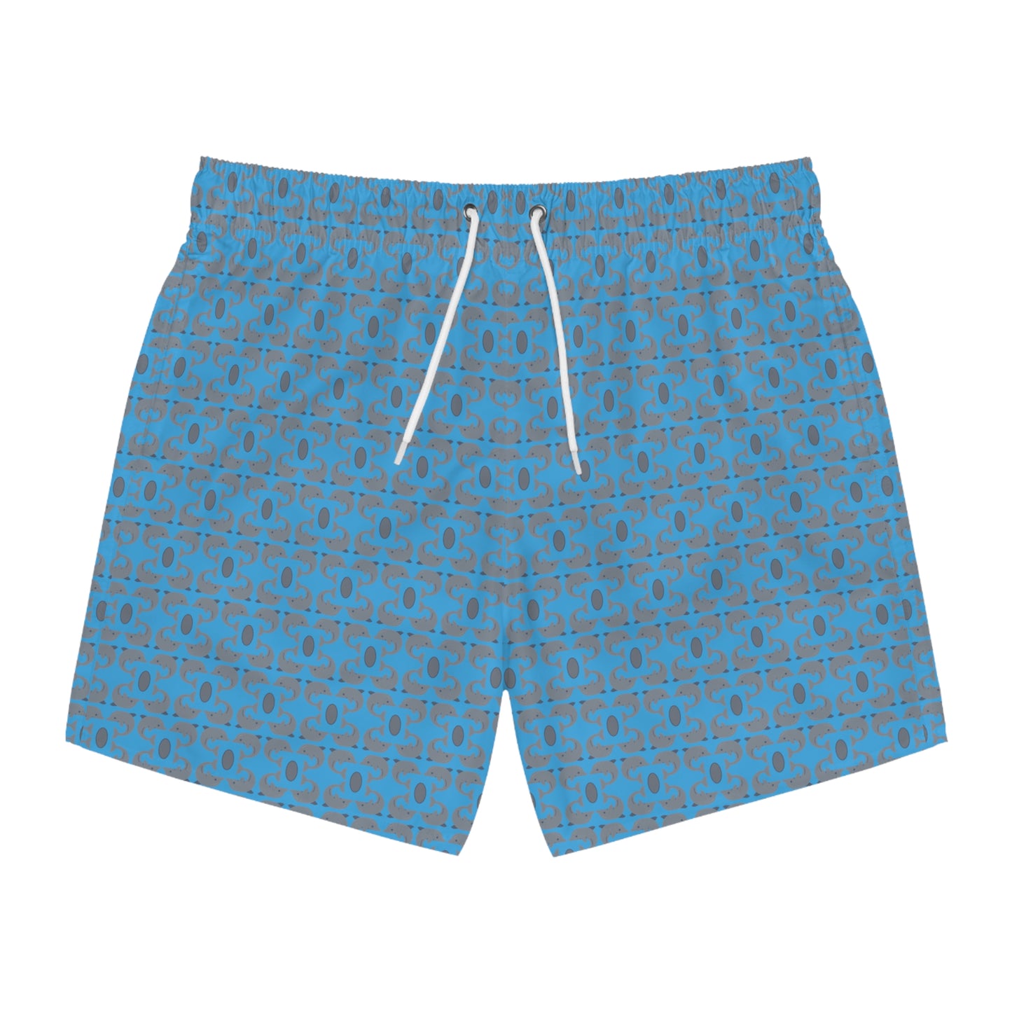 Playful Dolphins - Blue 00b3ff - Swim Trunks