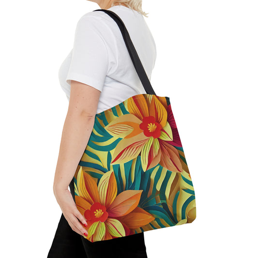 Large Tropical Flowers1 - Tote Bag