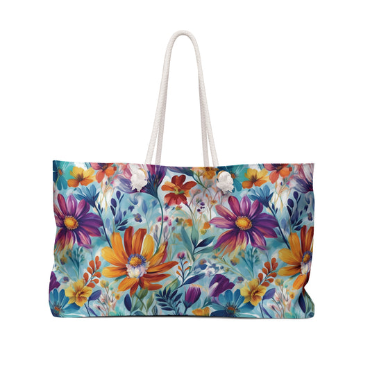 Wild Flowers - AI Generated - Weekender Bag