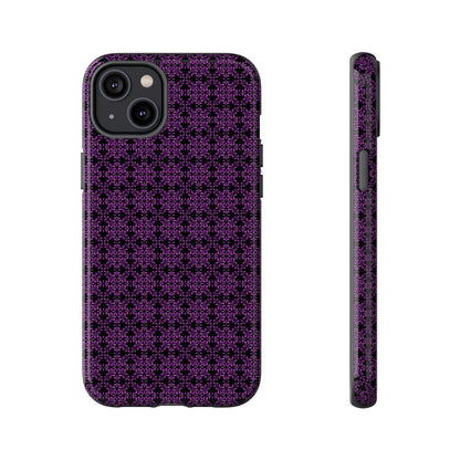 Vibrant Kaleidoscope - Purple - Black - Tough Cases