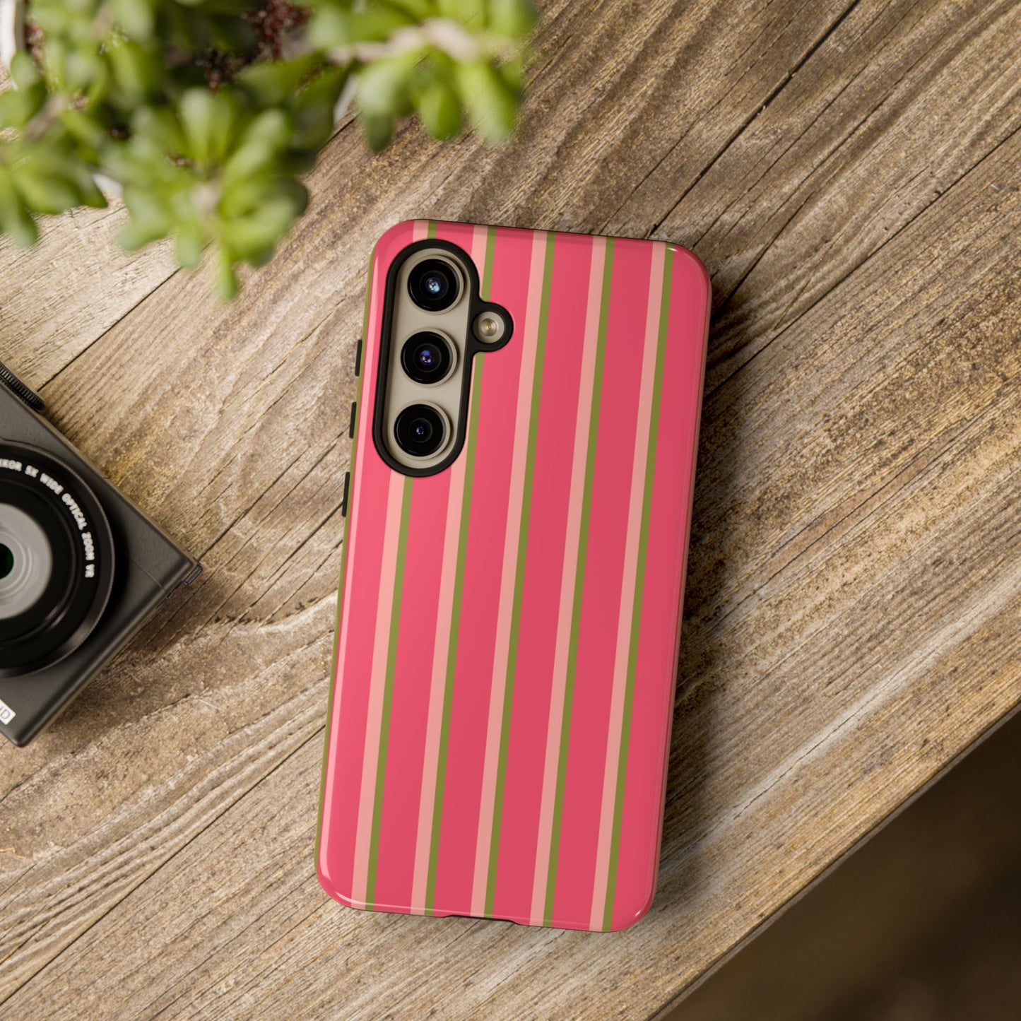 Pink and green stripes - Tough Cases